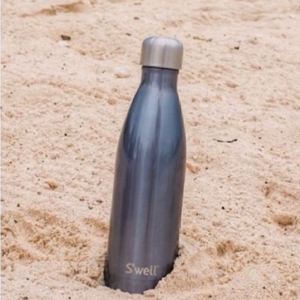 S’WELL Metal Water Bottle in Blue Suede, 17 oz